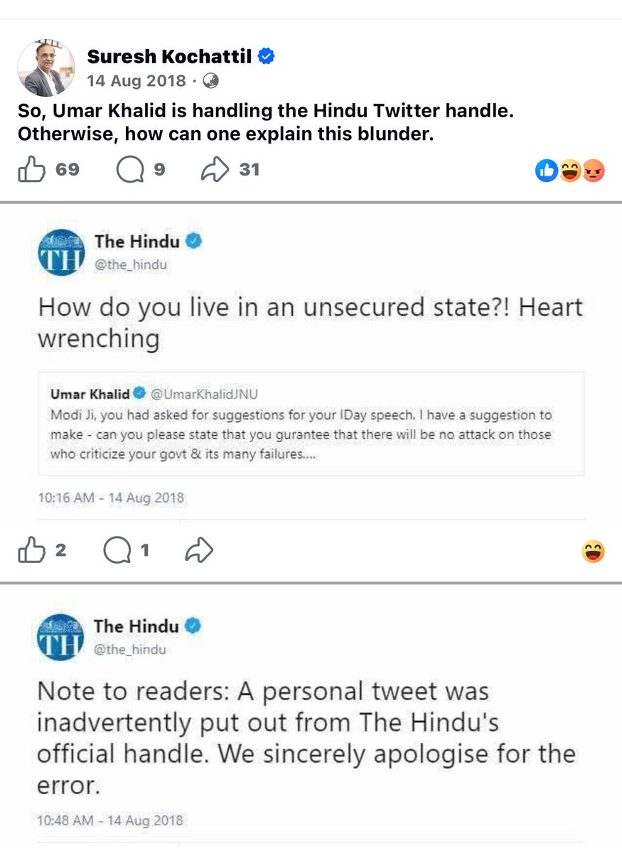 FabulasGuy's tweet photo. Just yesterday court denied Bail to Umar Khalid and today TheHindu dedicated a full page to him as if he is some kind of freedom fighter

Love for Umar Khalid is old though. https://t.co/8WwvFSlRUE