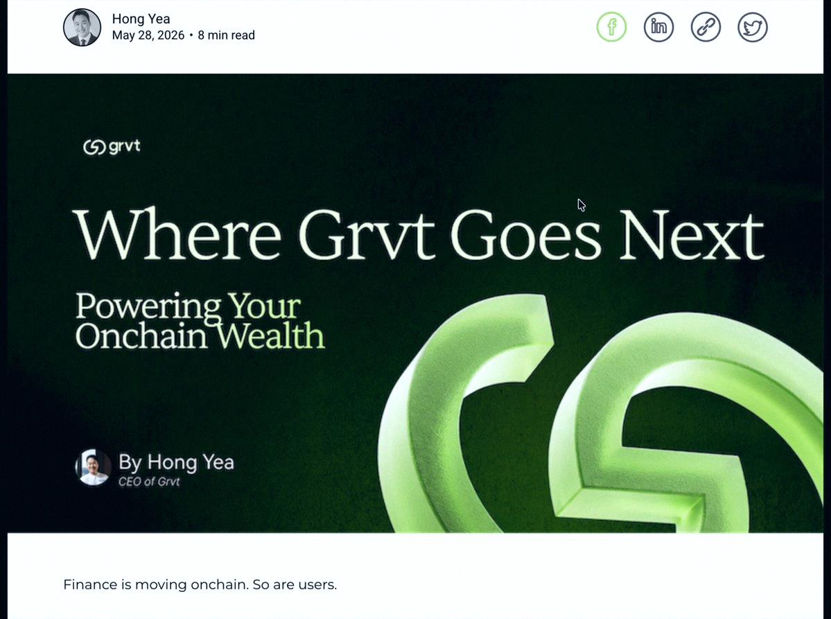 miho_emon's tweet photo. Everyone keeps labeling @grvt_io as just a trading platform
But the real vision is coming into focus

The next wave of crypto adoption won't be about another memecoin or perp market
It's going to be about putting actual financial products onchain and making them usable for a https://t.co/liWHJli9Zd