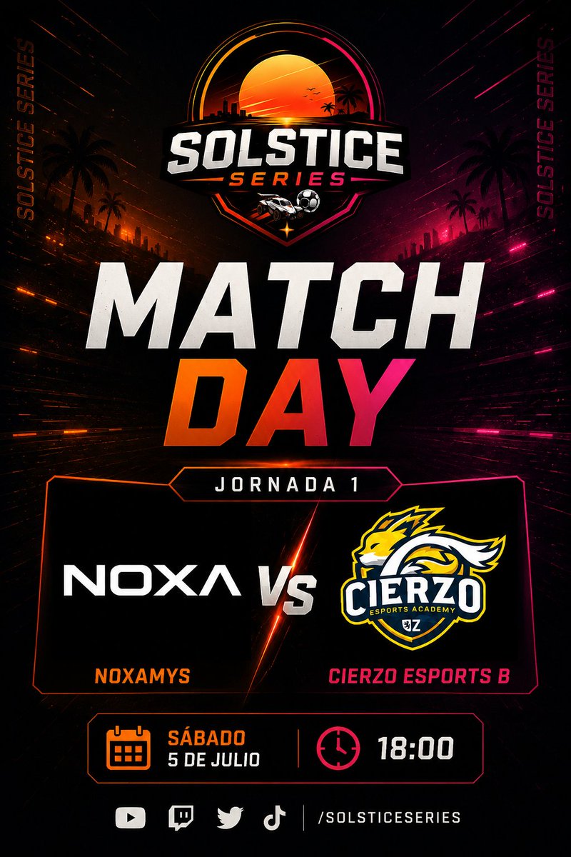 OpenfobiaRL's tweet photo. HOY CONTINUA LA SOLSTICE 🔥

⚔️Noxamys vs Cierzo Esports B
����️5 de julio. 18:00
📺Podreís seguirlo en directo en nuestro canal de Twitch: https://t.co/RQQTzD1RWl https://t.co/fxVwHzp8mv