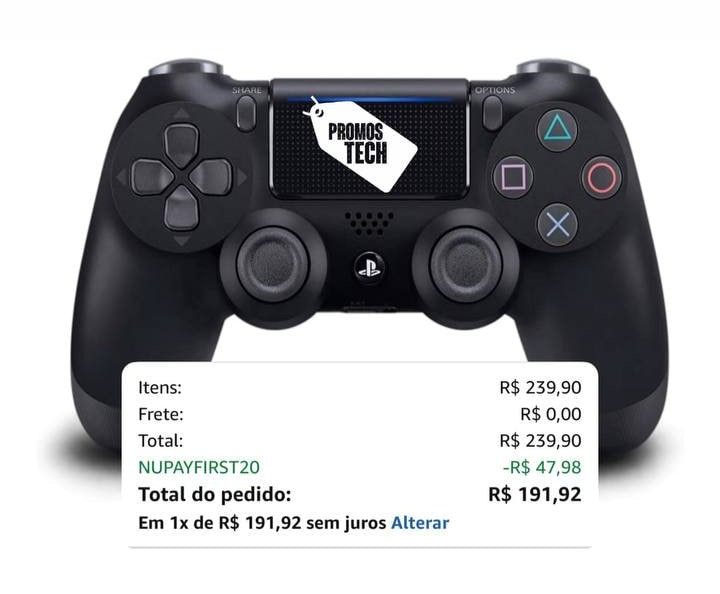 promos_tech's tweet photo. ⚡️ Controle Dualshock 4 PlayStation 4, Preto

⚠️ Cupom válido para primeira compra com Nupay
🔥 R$ 191 com cupom:

NUPAYFIRST20
🛒 Link do produto:
https://t.co/leH3JEiV5S
https://t.co/leH3JEiV5S

(anuncio) https://t.co/f2REeJzIYr