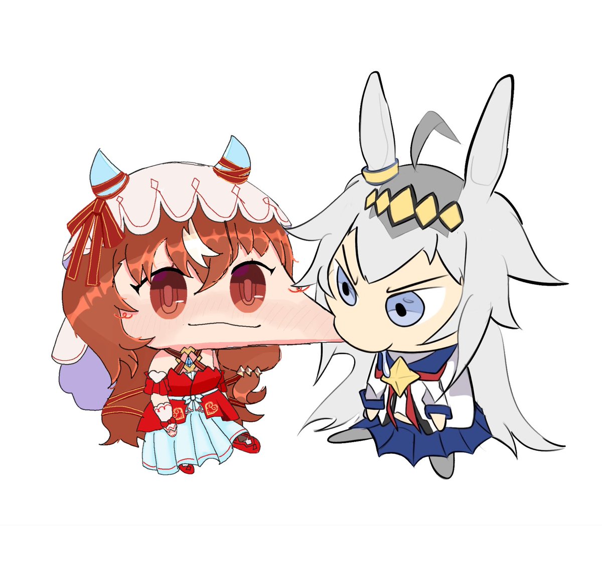AltDecap's tweet photo. Hungry Oguri 🤤&amp; Silli Still in Love!~ ❤️‍🔥
#umamusume 
[ 1ST COLLAB ART !!! - Tysm @yvri_l0v3r for the collab! ]
Collaboration Arts with me are still open! DM me if interested! https://t.co/DKUOR00cDi