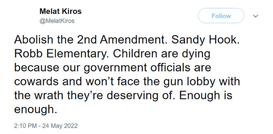 DSA_Watch's tweet photo. 🚨 Melat Kiros called to abolish the 2nd Amendment completely, instead of advocating for gun control https://t.co/7aee2zL7n3