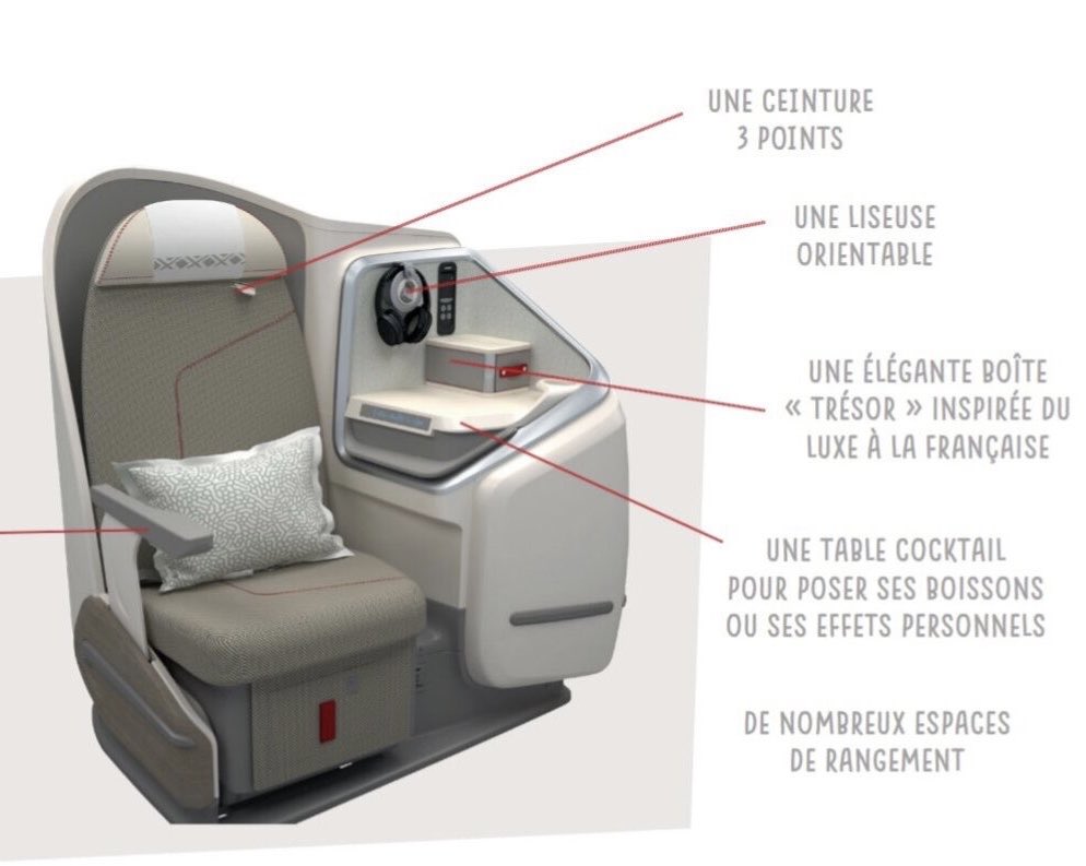 EricKLein_'s tweet photo. #Avgeeks : pour aller défendre le peuple en Nouvelle-Calédonie, Mathilde Panot a bravement affronté les épreuves du voyage dans le siège business Stelia Aerospace Opal, dessiné par Bruno Saint Jalmes, designer fétiche des marques automobiles de luxe. Pour que l’expérience soit parfaitement immersive, Aircalin l’a habillé aux couleurs calédoniennes : tons beiges, surpiqûres corail et motifs inspirés du tissage mélanésien. Ce petit bijou, équipé d’un surmatelas, d’un écran HD 15,6”, d’un système IFE Rave, d’une liseuse orientable, d’une table cocktail et d’une élégante boîte « trésor » inspirée du luxe à la française, se transforme en lit full flat de 2,08 m sur 66 cm. La lutte des classes, oui … mais confortablement installée à l’avant de l’avion 🤡