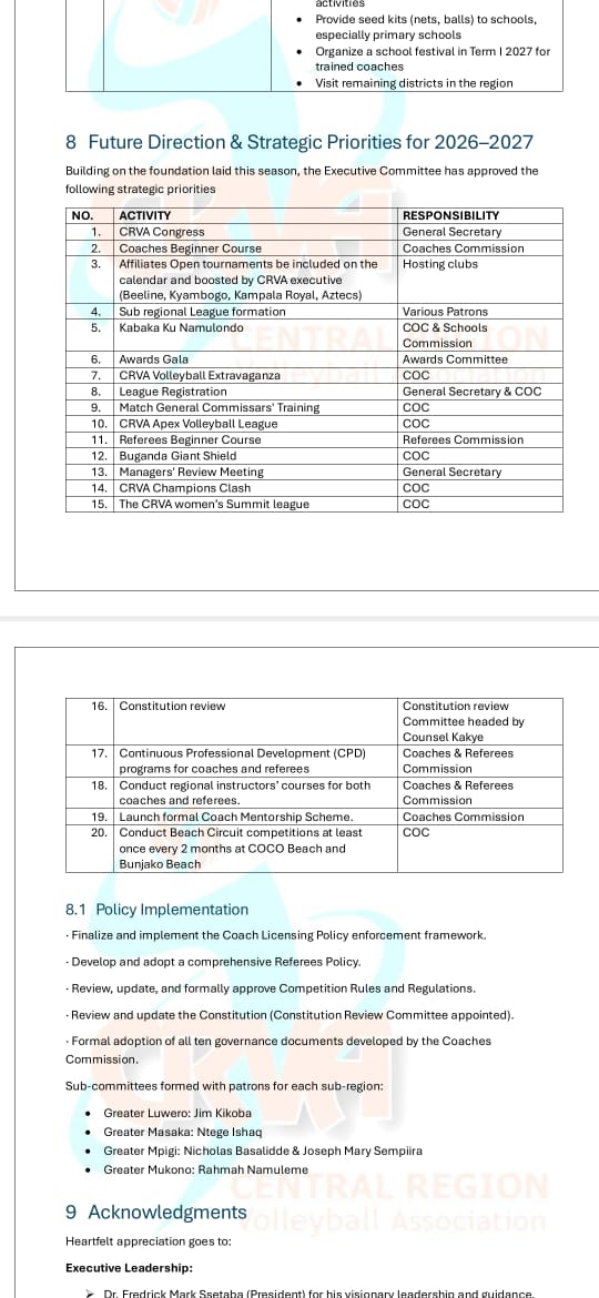 CRVAug's tweet photo. Pictorial extracts from the Report by the GS
@lakersEntebbevc @Tai_VCwakiso @NCSUganda1 @Official_UOC @256Volleyball @SideOutAfrica @LaureusTeam @LakonyPeter @aztecsvbc @ClubMulago @KampalaRoyal_vc @nssfug @Airtel_Ug @bbstvug @BugandaKingdom_ @STAHIZA_School @StarTimesUganda https://t.co/hyQkzFjbhZ