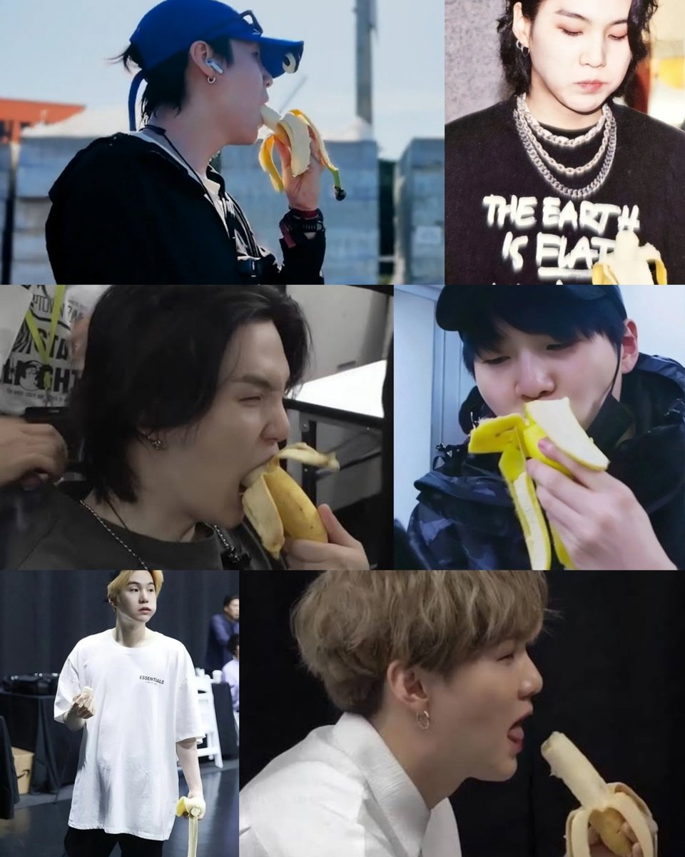 sakinayoongi's tweet photo. Yoongi loves eating banana 🍌 https://t.co/yQq32J4Qk1