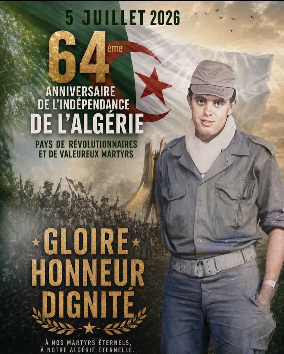 KamelDanil's tweet photo. Fier d’avoir servi mon pays 🇩🇿 (1979-1981) fier d’avoir honorer la mémoire de nos Martyr(e)s,qu’Allah protège notre pays et notre peuple.@APS_Algerie.@ambalgerieparis.@AlgerieCanal.@AL24newschannel.@TebbouneAmadjid.@Algeria_MFA https://t.co/eEKpkJ0OEm