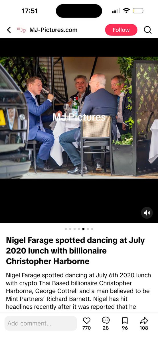 nickreeves9876's tweet photo. Farage's associate and benefactor, "Posh" George Cottrell, isn't just any convicted criminal. He's a convicted fraudster and expert in criminal money-laundering, who plea-bargained his way out of 20 counts relating to money laundering, fraud, blackmail and extortion.

Here is Cottrell with Farage and Christopher Harborne in 2020, and with Farage and convicted Russian asset Nathan Gill. Just what was going on between Gill and Cottrell, and why does Farage keep a convicted fraudster and expert in criminal money-laundering as a close associate, and why does Farage want to conceal these gifts from the British public?