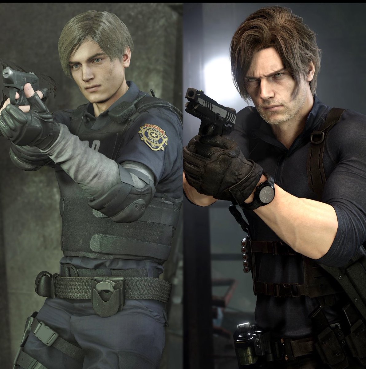 xiuyihammer's tweet photo. No matter how his eyes change, his original intention has not changed. He will always be the righteous Raccoon City cop. https://t.co/nBH3EJXEBq