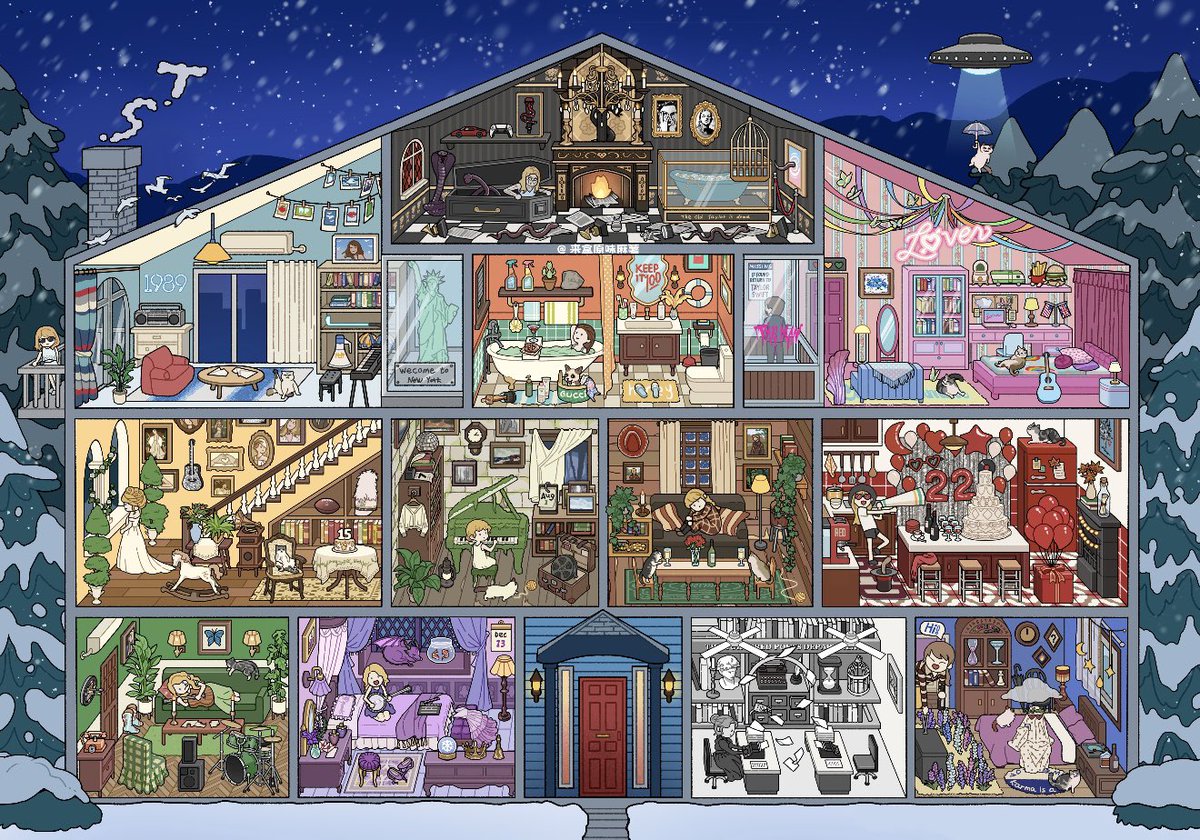 swiftpage13's tweet photo. 📲A Chinese swiftie draw a Lover house with 60 easter eggs, they invited all swifties to find out these easter eggs.

Tell us what you find! https://t.co/oRlEEDSWpS