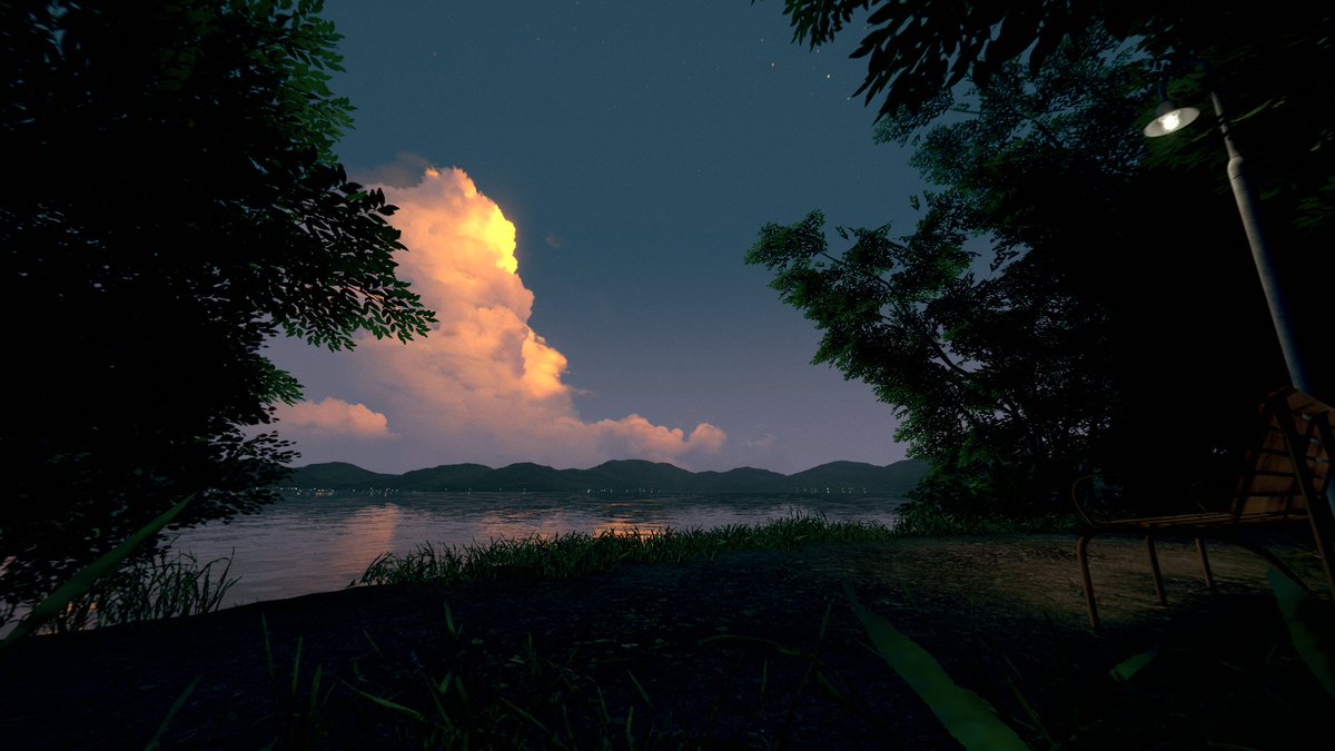 Stella547441's tweet photo. 【VRChatワールド紹介】
夕焼けと湖とベンチ

World:Eventide
By:Kisukri
https://t.co/10A8EB5F1Z

#VRChat
#VRChat_world紹介
#すてらの旅行手帳 https://t.co/42DZhwHdVH