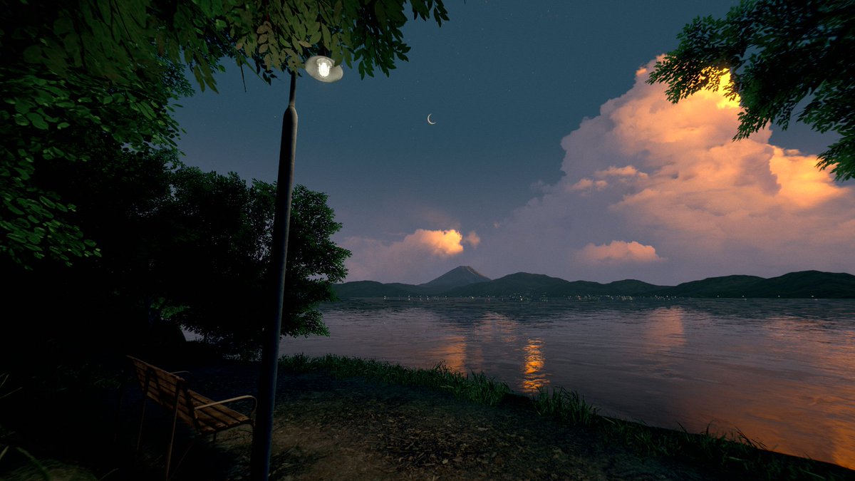 Stella547441's tweet photo. 【VRChatワールド紹介】
夕焼けと湖とベンチ

World:Eventide
By:Kisukri
https://t.co/10A8EB5F1Z

#VRChat
#VRChat_world紹介
#すてらの旅行手帳 https://t.co/42DZhwHdVH