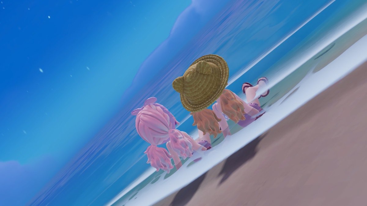 Cha07Ma's tweet photo. 今日も楽しかったぁ🩵水着も髪型もオソロー！そして、ハプニング続きで終始笑いがとまらんꉂ🤣 𐤔𐤔𐤔𐤔最高すぎた( ᵒ̴̶̷͈▽ᵒ̴̶̷͈ )ps.最後の📷なぁちゃんオチてからの隠し撮りshot☆*。

#ハートピア https://t.co/6zSbQU6iVP