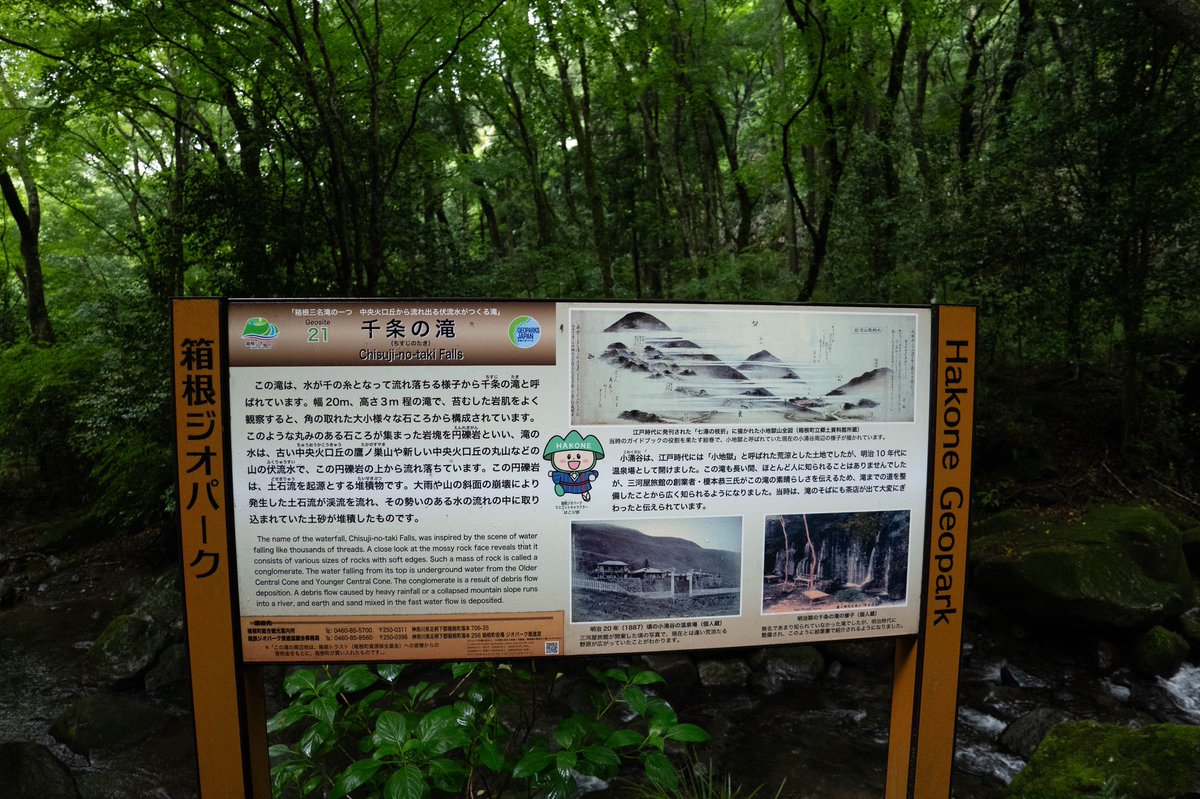fudomyotaro's tweet photo. 千条の滝

神奈川県箱根町・小涌谷にある落差約3メートル、幅約20メートルの滝。

幾筋もの水が岩肌を絹糸のように流れ落ちることから「千条の滝」と名付けられました。箱根火山の溶岩がつくり出した岩盤を清流が流れる美しい景勝地で、新緑や紅葉の名所としても知られます。 https://t.co/tZda05q3uU