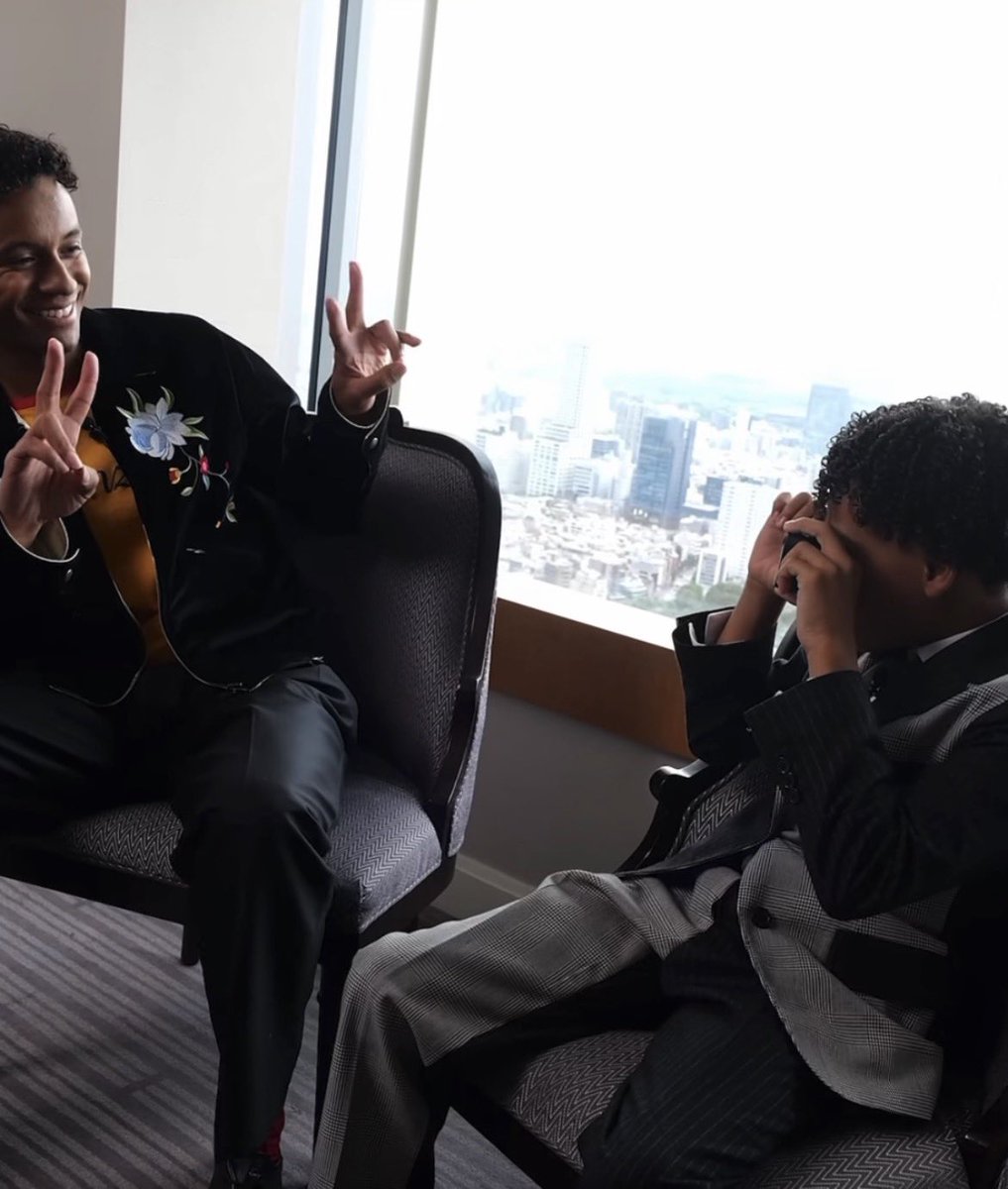 N98k810's tweet photo. ジャファーったらお茶目なんだからぁ☺️
 #ジャファー
  #JaafarJackson
  #ジュリアーノ
 #マイケル映画 https://t.co/5JMoz1xJkM