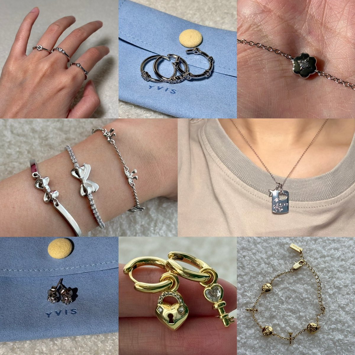 PPIMMYY's tweet photo. Accessories ของ YVIS เป็นแบรนด์ที่กดสั่งบ่อยมากกก 🤍 คือใส่ง่าย แมตช์ได้ทุกลุค จะวันสบาย ๆ หรือแต่งตัวจัดก็รอด แถมเค้าออกคอลใหม่ตลอด เห็นทีไรอดกดไม่ได้ทุกที 😂
(จะป้ายยาอันที่ยังมีขายนะคะ) https://t.co/K3qLk5fZiK