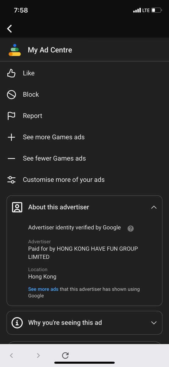 AdFromCCP's tweet photo. This #Google ad is from Have Fun Group Ltd, and I found out that Have Fun Group is from Fujian, it means, #CCP ad https://t.co/Lp4kgmpW9j