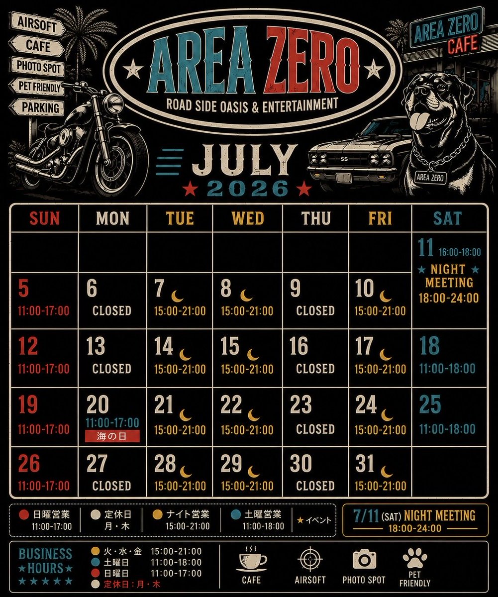 areazero69's tweet photo. 本日臨時でお休みいただきましてご迷惑おかけいたしました🙇

火曜日から要望の多かったナイト営業始まります！
おやつどきの15時から涼しい夜の21時までカフェやっております⚡️
お仕事おわり、夜のチルタイムにどうぞ🤲🏻 https://t.co/B8Nb7MsRT9