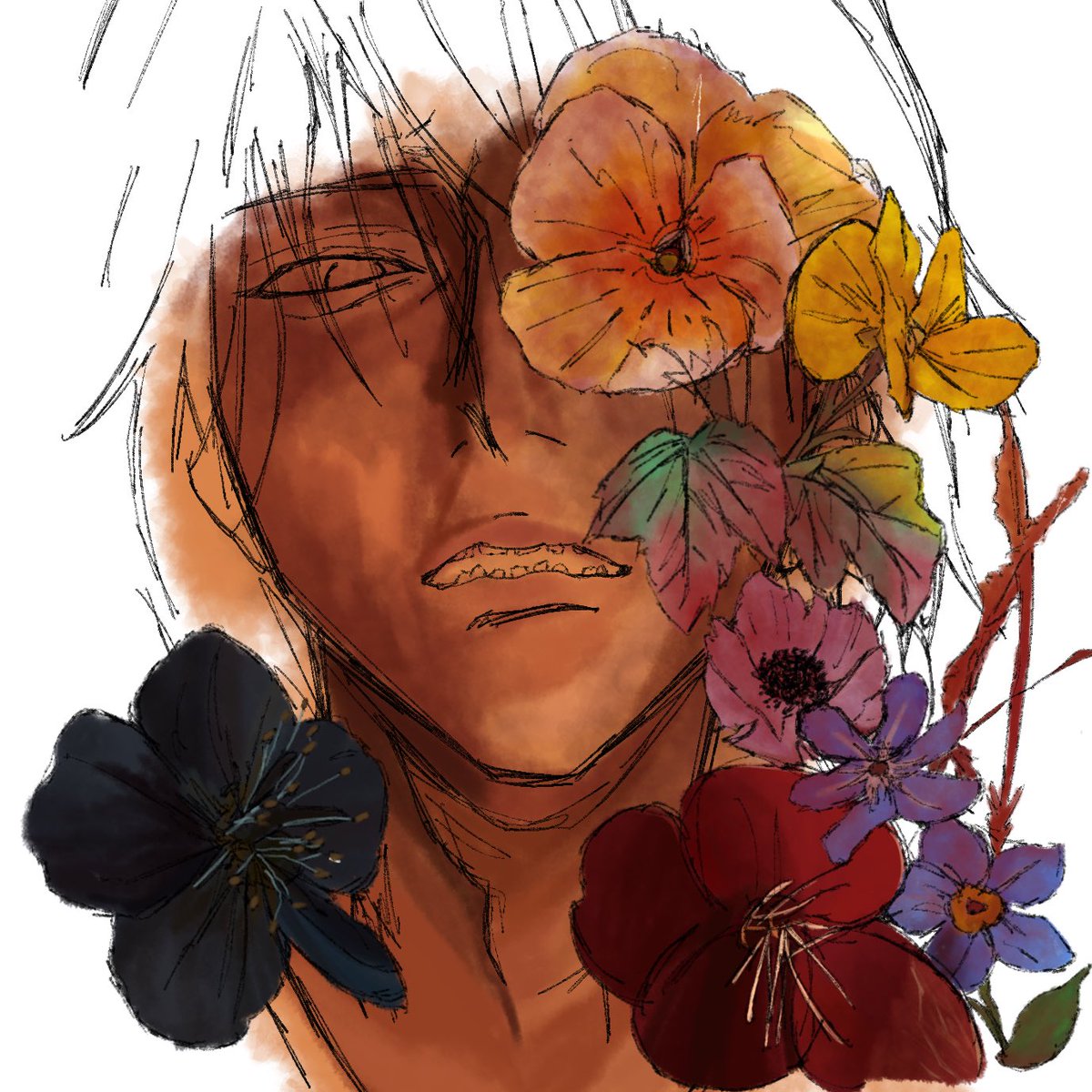 i_i_08's tweet photo. これは断末魔の一枚絵描こうとしたけどあまりにも鬼龍院さんに似てなくて没にしたやつ https://t.co/ffAr4mCfyg