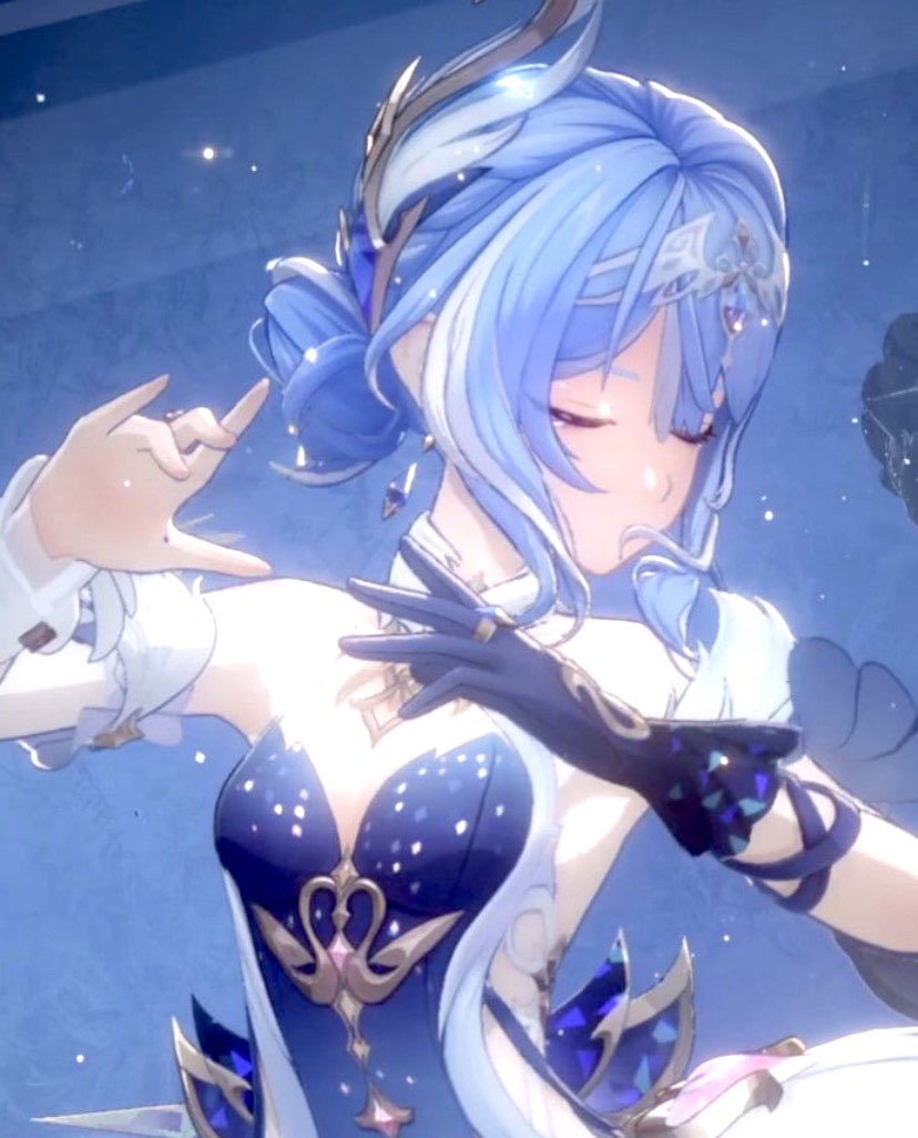 snowyodette's tweet photo. manifesting that we get odette performing cutscene with the same vibe as how lyney and lynette were introduced to us, with something going wrong near the end….it would be so fucking cool 🥹🥹🥹 https://t.co/ICst0xmsma