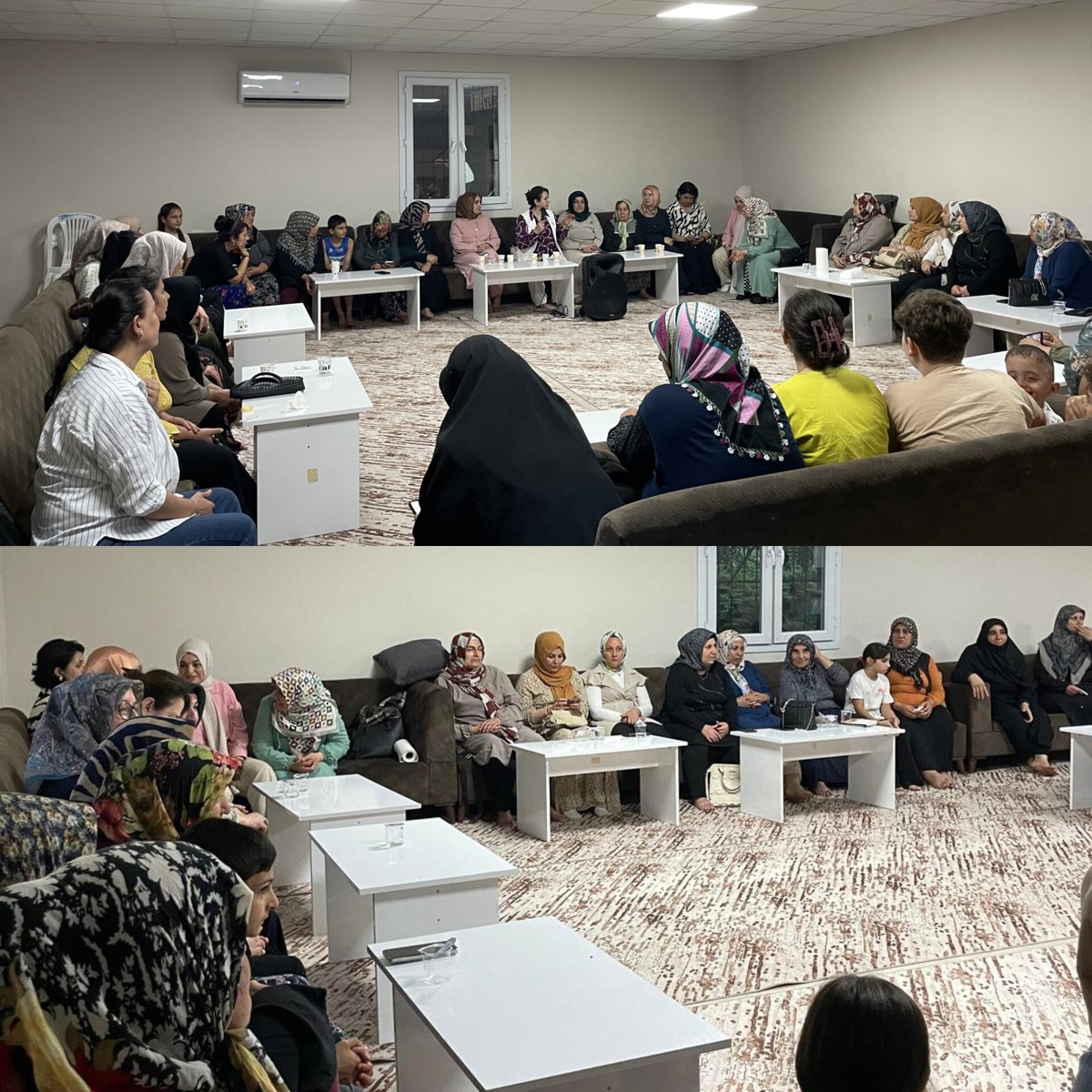 YuregirAk's tweet photo. İl Kadın Kolları Başkanımız Hacer Söylemez, Başkanımız Fatma Ceylan, İl Kadın Kolları Başkan Yardımcıları ve İlçe Yönetim Kurulu Üyelerimiz ile birlikte, Adıyamanlılar Haftası vesilesiyle Yunus Emre Mahallesi'nde yaşayan Adıyamanlı kadınlarımızla bir araya geldik. https://t.co/hrOEDdROtM
