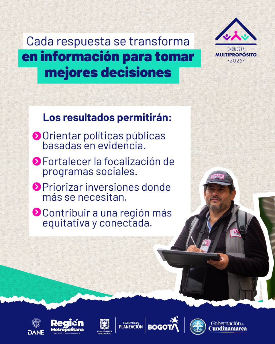 DANE_Colombia's tweet photo. Cada respuesta es una coordenada que ayuda a tomar mejores decisiones para la región.

✔️En el segundo semestre de 2026 conoceremos los resultados. https://t.co/xZPj0Iwehd