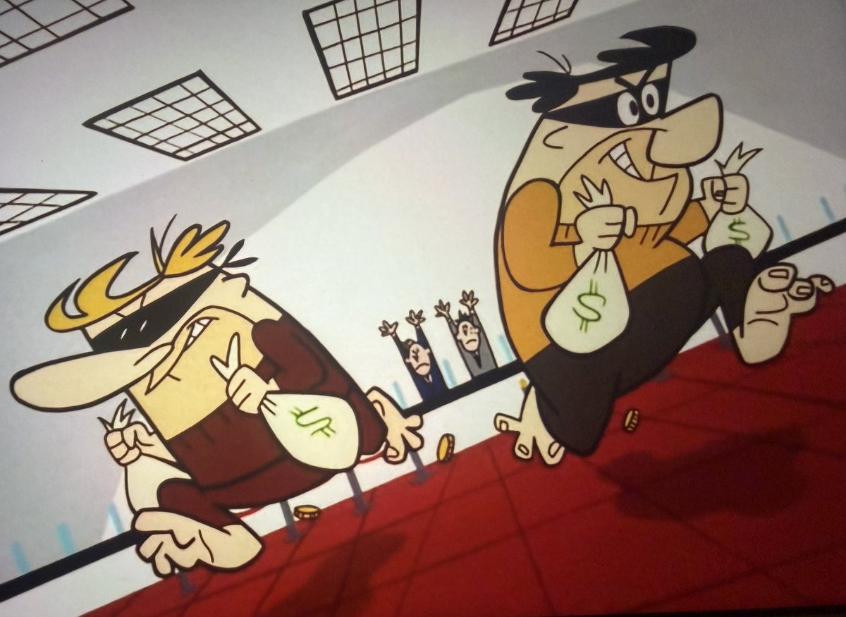 CutestNeko's tweet photo. #hannabarbera Haha 🤣 look who the criminals are. They sure got their’s in the end 🤣😅lol. https://t.co/LJPjydwzHI
