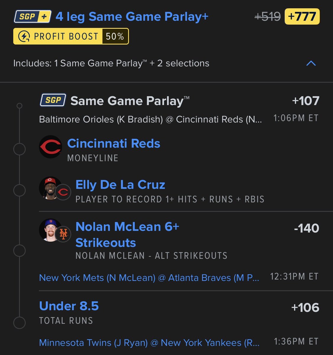 Bigbetsbrand123's tweet photo. Lunch Money Parlay

Good Luck If Tailing🍀 https://t.co/GSUutQKzYV