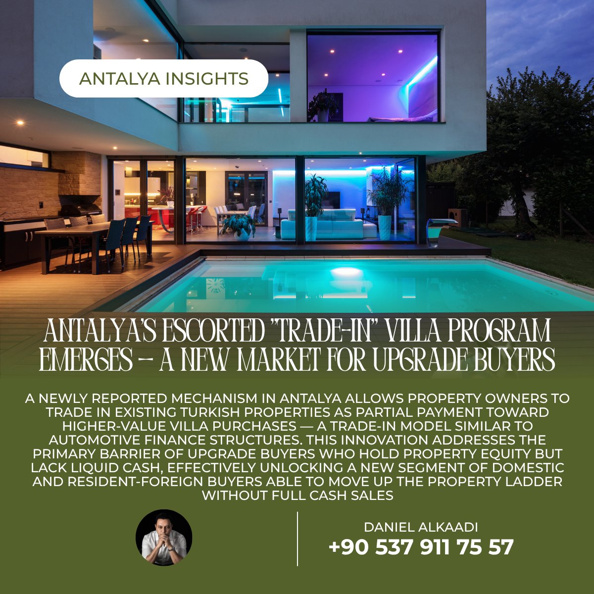 ClosedbyDaniel's tweet photo. Antalya Insights
Antalya's Escorted "Trade-In" Villa Program Emerges — A New Market for Upgrade Buyers
Watch Buy & Rent Guide here: https://t.co/Gtjng2YVqk
#ClosedByDaniel #InvestWise #DanielALKAADI #AntalyaTradeIn #PropertyUpgrade https://t.co/JjJTriKSIZ