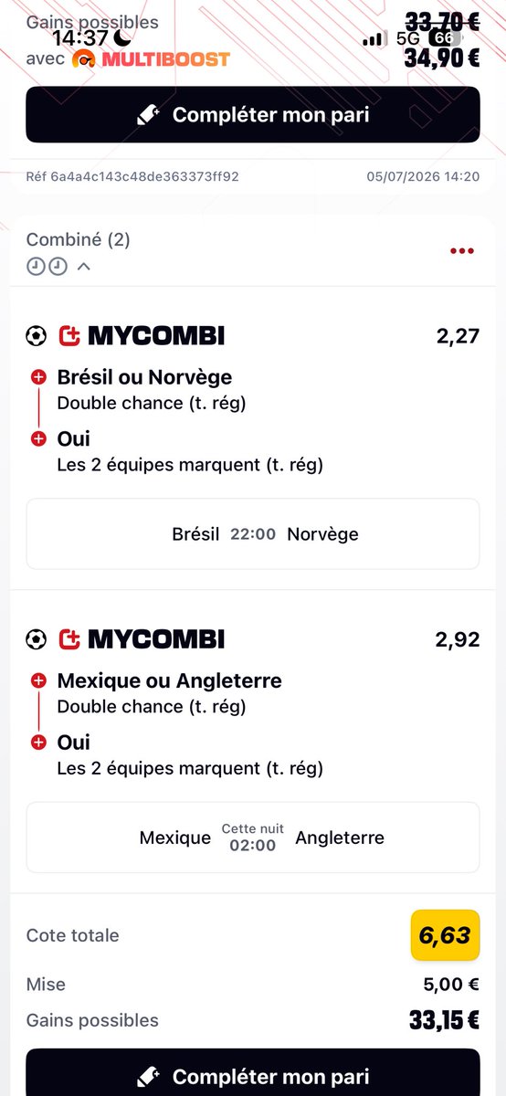 francoispsst's tweet photo. @Betclic #FeebetsBetclic 😍 poupou5999 !! Let’s go https://t.co/AI9DxtOszf