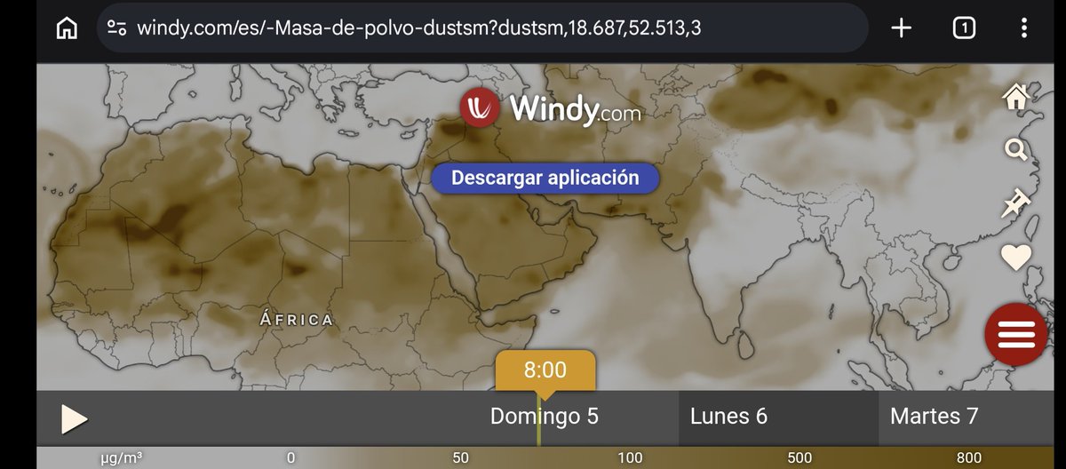 xpectralsound's tweet photo. @panorama_do Buenos días. Así se ve a las 8am, la masa de polvo "global"(Desde China). :( https://t.co/OnOFCufFuG