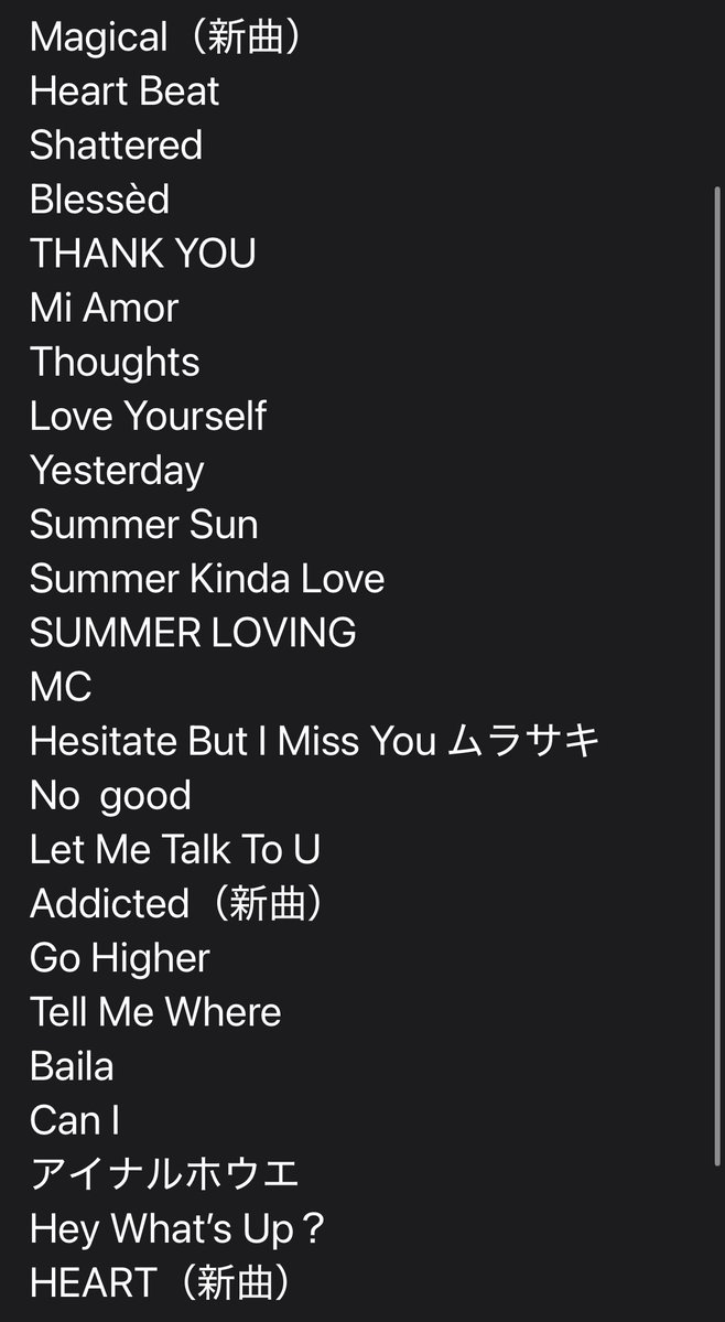 JINxYUN's tweet photo. JIN AKANISHI HEART LIVE 2026  セトリ

初日のポスト正解だったんだけど
Can Iの前に何かやった記憶があったのはBailaの後に世界観変わる演奏があったからかな

日替わりは
Hesitate
But I Miss You
ムラサキ

新曲は
Magical
Addicted
HEART

#赤西仁 https://t.co/tcQGeCmBeu