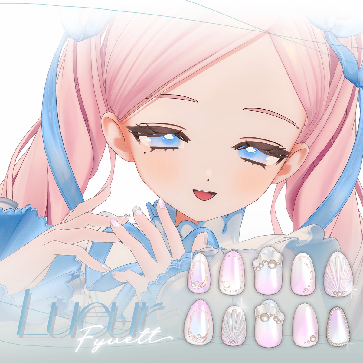 EXumimaru's tweet photo. 🫧┈ ┈ ┈ ┈ ┈ ┈ ┈ ┈ ┈ *◌˳
   新作SALE ＆ プレゼント企画
 ｡* ┈ ┈ ┈ ┈ ┈ ┈ ┈ ┈ ┈ *◌˳

『 𝑳𝒖𝒆𝒖𝒓（リュール）』
🫧飾りすぎない上品さと、繊細さを大切にした透明感抜群のネイルチップ。
ちゅるんと質感がカワイイ💙
水着にも浴衣にも、もちろん普段着にも合わせやすいデザインに仕上がりました。

🫧販売記念𝗦𝗔𝗟𝗘中！7/12まで！
1000円 ⇒ 800円 / 550円 ⇒ 450円

🫧フォロー＆RPで2名様にフルセットをプレゼント✨
応募期間：～7／7  22時頃

商品ページものぞいてみてね✨
🔗https://t.co/mX7kQbSzuM