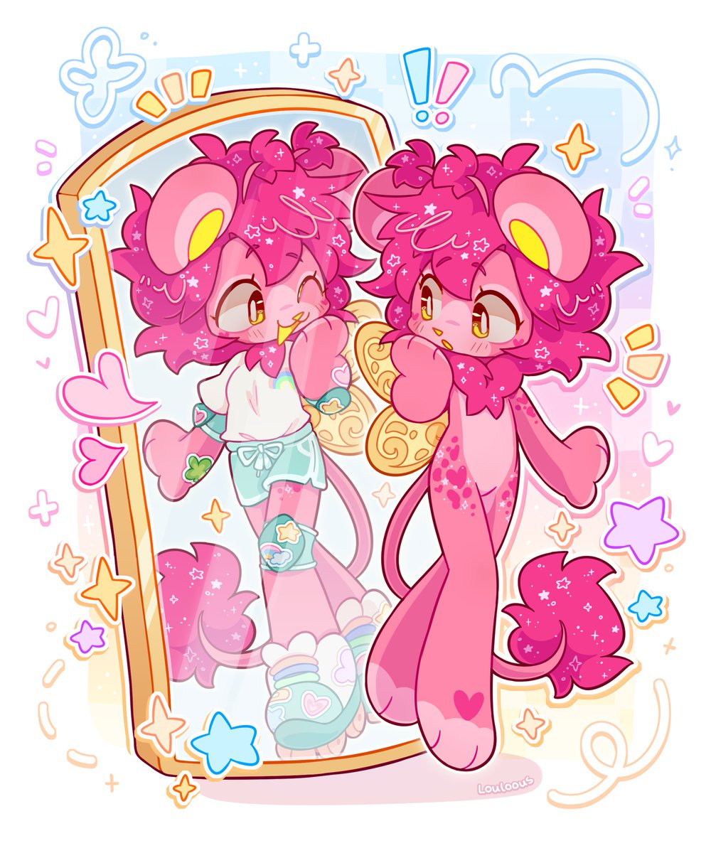 Louloous's tweet photo. comm for @dispawsition !!! :3 💖💫 https://t.co/nXH1px9wy4