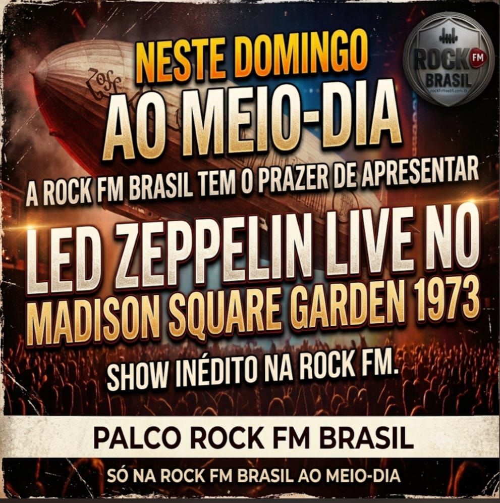 radiorj's tweet photo. Hoje ao meio-dia a @rockfmbrasil apresentará o histórico show do #LedZeppelin 🇬🇧 em 1973 no Madison Square Garden. Show inédito. Só na #RockFMBrasil 🇧🇷. #Rock 🎸 📻 🎶 https://t.co/UK3adCdHpK