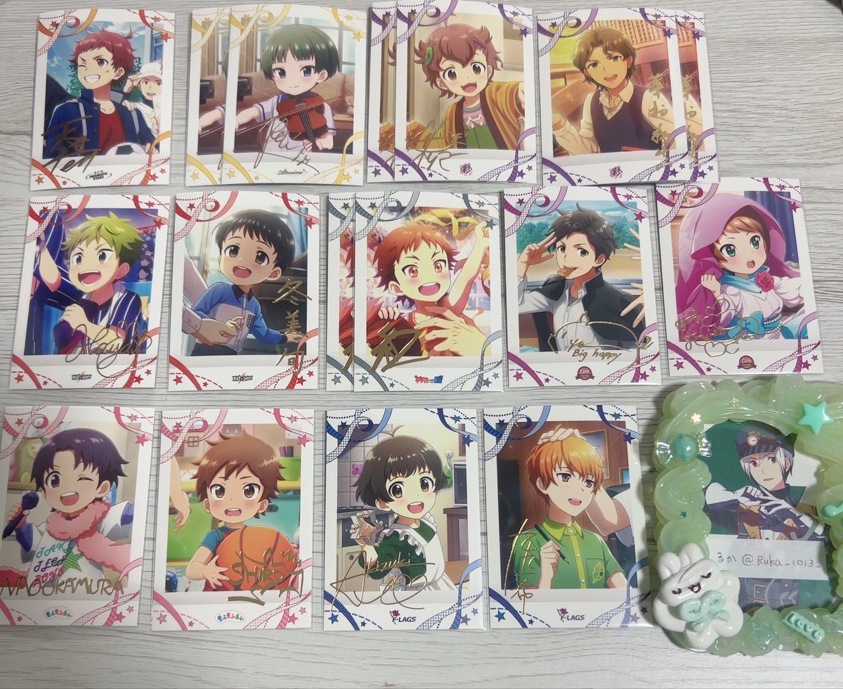 Ruka_1013_'s tweet photo. 【交換/譲渡】SideM ぱしゃこれ 第10弾 9弾 リメショ 箔押し

譲 輝 麗 龍 キリオ 翔真 隼人 旬 春名 朱雀 幸広 咲 巻緒 直央 涼 一希

求 想楽(10弾 9弾 8弾 5弾)or 10弾500円＋送料、9弾400円＋送料＞雨彦 アスラン 百々人

✧郵送のみ📮

お気軽にお声かけください🙇🏻‍♀️ https://t.co/ZLbYMlGkVB