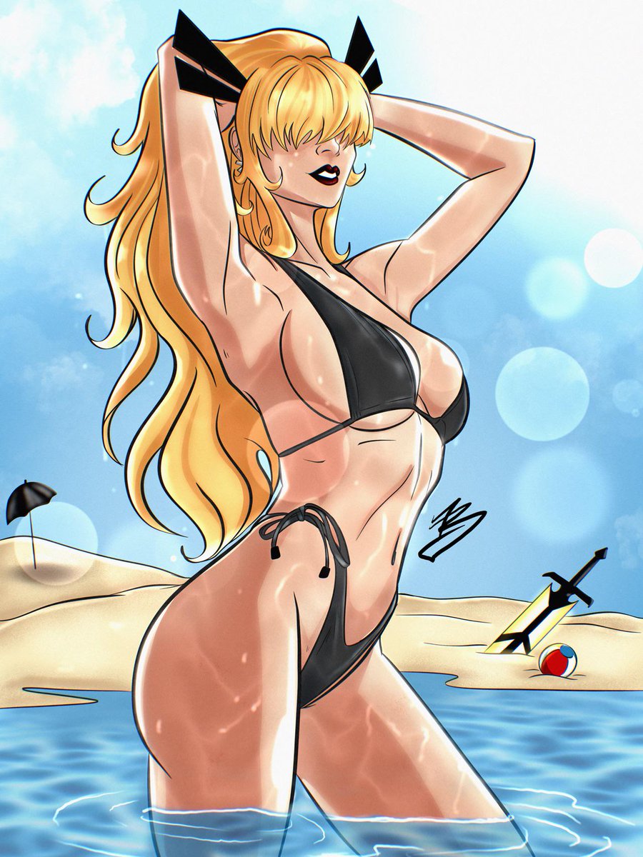 RivalsMagikRP's tweet photo. #SeductiveSunday

"So hot... I think I'll just stay in the water all day."

// Artist: BrandonR2300 https://t.co/OmnbwHyZba