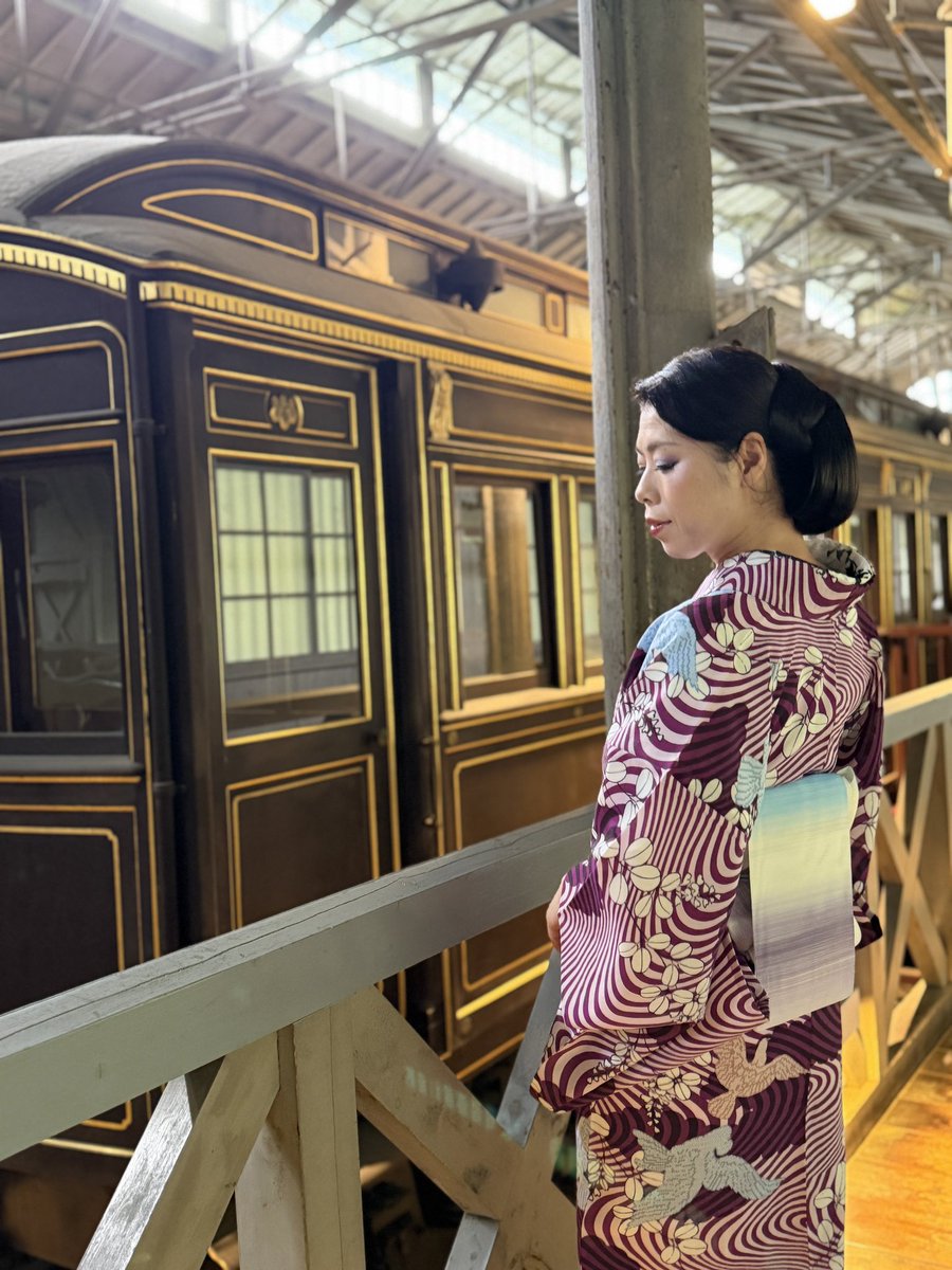 kimonomom's tweet photo. 今日も明治村で謎解き❤️
途中までやってたから午前中にサクサク解けてよかった🤭✨
#着物
#着物コーデ https://t.co/NygMWNIFVE