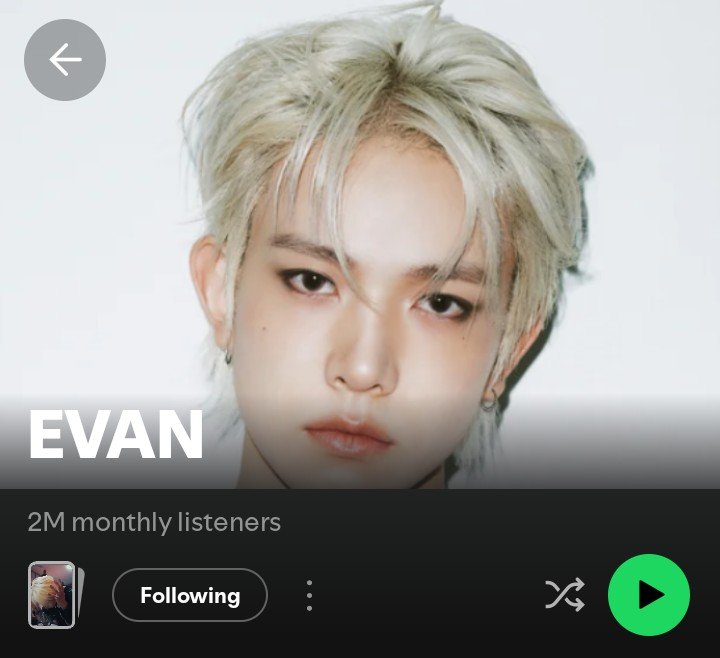 LHSGlobalTeam's tweet photo. [INFO] 260705

#EVAN now reached 2M monthly listeners on Spotify ! 

𝗥𝗜𝗗𝗘 𝗢𝗥 𝗗𝗜𝗘
8,160,352 streams

𝗢𝗩𝗘𝗥𝗙𝗟𝗢𝗪
5,734,599 streams 

follow evan! 
🔗 https://t.co/sQPYLz3my5

join the streaming parties with other EVERs and park your devices here! 
🔗 https://t.co/0pPMVEU3qX 

📝: keep streaming ride or die and overflow on Spotify and other music streaming platforms! 

#에반 @h_evva_n @evan_officialJP