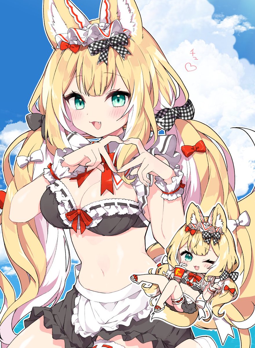 rikak's tweet photo. ビキニの日だ！🦊👙 https://t.co/k5kKupDxOG