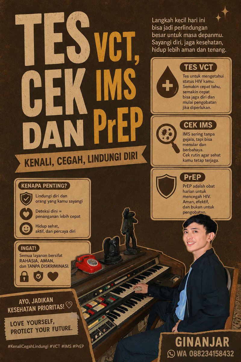 GINANJAR_VCT's tweet photo. Yok guys yang mau tes VCT, IMS dan akses PrEP langasung ππ» https://t.co/ECnkX9jLkL
#vct #malang #gaymalang #openbomalang https://t.co/IvOzOyTNNX