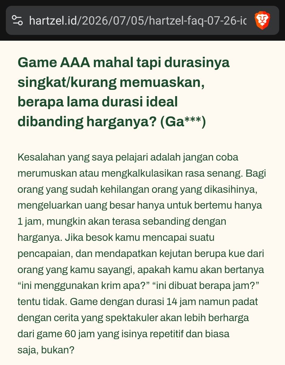PlaymenID's tweet photo. tentang game, harga, dan durasi tamat. https://t.co/mkyT7LPxbw