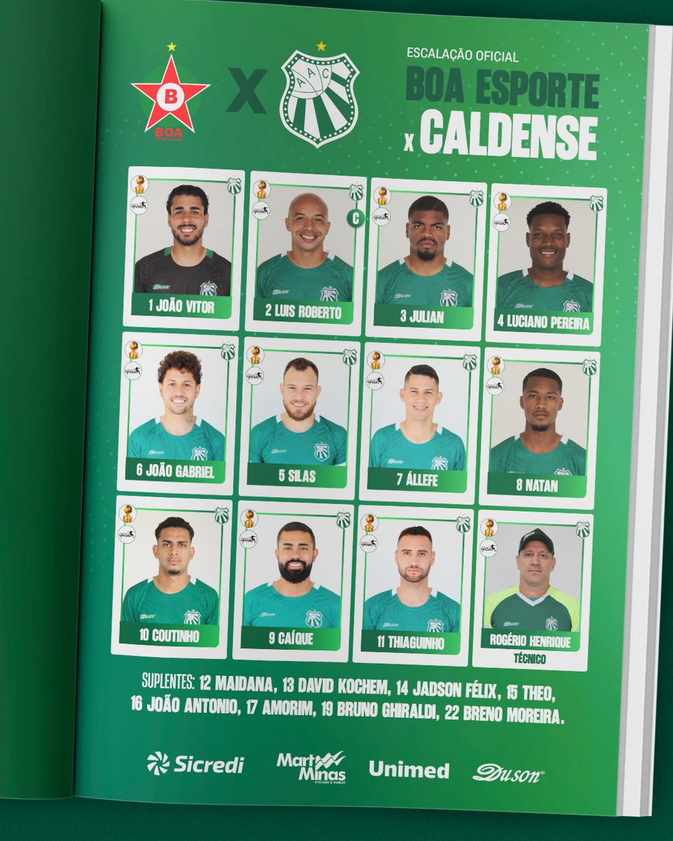 caldenseclube's tweet photo. Caldense escalada!
Boa Esporte 🆚 Caldense
📆 Hoje às 10h30
🏟 Estádio Coleto de Paula em Ituiutaba https://t.co/xvwHnRufy4