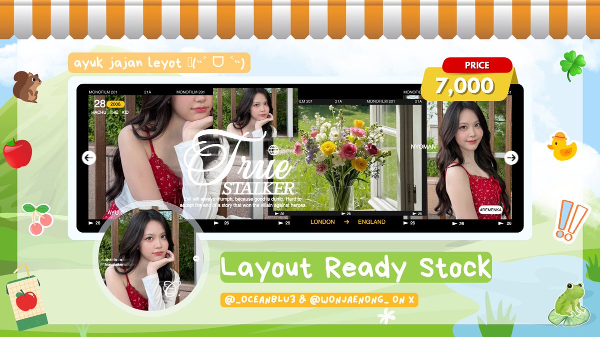 heartschaey's tweet photo. bole bantu rt? timakasii🫶

hii aku ada ready layout CARMEN YEON CANTIK CANTIK yang bisa di take sekarang juga. free retext, price di gambar. mau jumput bisa ke dm/wa/tele yaa🍒

#bealanja https://t.co/3eQxMebEYB