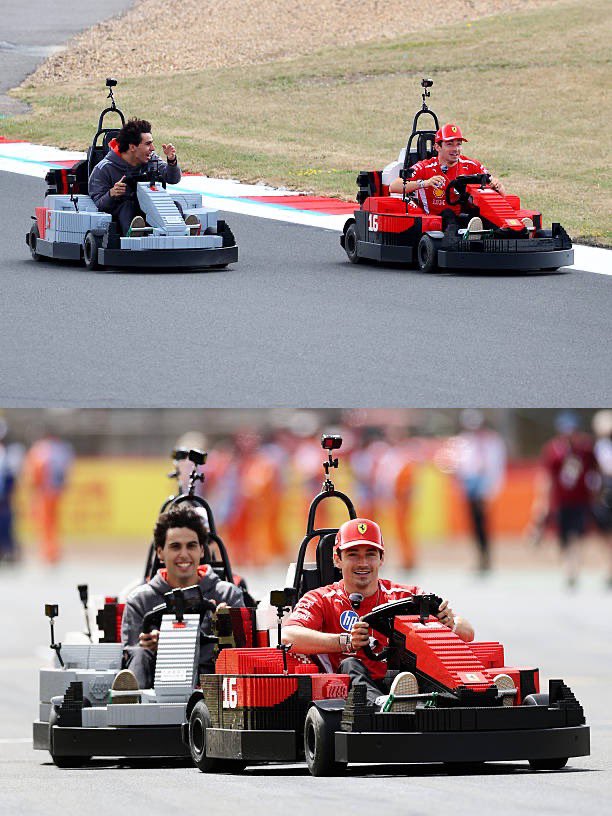 PortalBortoleto's tweet photo. 📸 | Bortoleto e Leclerc disputando na pista com seus carrinhos de LEGO 😅

© Mark Thompson e Colin McMaster https://t.co/w5822Ce0FW