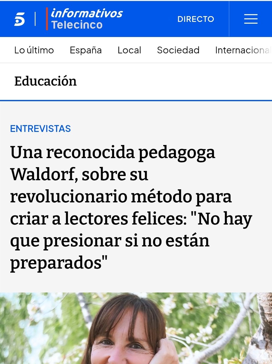 vaiconDios's tweet photo. No sé si en @informativost5 @telecincoes son conscientes de lo que están publicitando. Asociar niños, felicidad y pedagogía #Waldorf no es nada bueno. ¿Adoctrinamiento esotérico a menores de edad?
#StopPseudociencias @educaciongob @Manel_Sanyudo @vbaosv @apetp_ @FerFrias https://t.co/Sj0YcU40Iy