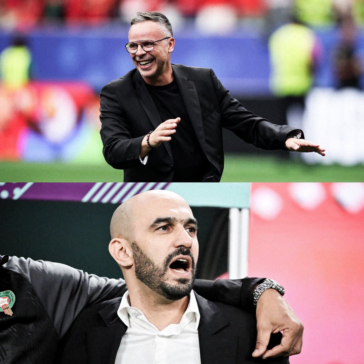 AbouJad_Talks's tweet photo. "لم يكن ليكون محمد وهبي، لولا وليد الركراكي."

جميعنا سعداء بما يقدمه محمد وهبي، وبالمرحلة الجديدة التي يقودها، حيث انتقل المنتخب إلى أسلوب لعب أكثر شمولية وحداثة و تنوع من الناحية التكتيكية و الفنية.

لكن يجب ألا ننسى أن الظروف التي جاء فيها وليد الركراكي كانت مختلفة تماما..
في تلك المرحلة، لم يكن يملك رفاهية تقديم كرة استعراضية أو مشروع طويل الأمد، بل كان عليه أولا أن يبني منتخبا قادرا على المنافسة والانتصار.

وما حققه الركراكي كان أكبر من مجرد نتائج أو خطة لعب.. لقد غير طريقة رؤيتنا لأنفسنا، وجعلنا نحلم دون خوف، ونؤمن بأن المنتخب المغربي قادر على مقارعة كبار العالم والانتصار عليهم.. منح هذا المنتخب شخصية وهوية وعقلية المنتخبات الكبرى.

تلك الثورة الذهنية لم تتوقف عند المنتخب الأول، بل امتدت إلى مختلف المنتخبات الوطنية، فأصبحت الثقة والطموح والجرأة جزءا من الهوية المغربية، وهو ما انعكس في النجاحات القارية والعالمية.

لقد سلم الركراكي لمحمد وهبي منتخبا "بطلا" يمتلك عقلية المنتصر وشخصية الكبار، فجاء وهبي ليضيف لمساته التكتيكية والفنية ويطور أسلوب اللعب، دون أن يمس الجوهر الذي بني في السنوات الماضية.

لهذا، لا ينبغي أن نضع الرجلين في مواجهة بعضهما..
فلكل مرحلة رجالها، ولكل مشروع من يقوده في توقيته المناسب.

كل الفخر بأطرنا المغربية، وباستمرارية العمل التي جعلت كل مدرب يبني على ما أنجزه من سبقه !

فإذا كان الركراكي هو الرجل الأنسب لبداية المشروع وصناعة الثورة الذهنية، فإن محمد وهبي يبدو اليوم الرجل الأنسب لتطوير هذا المشروع والارتقاء به إلى مستوى أعلى.

شكرا لأطرنا الوطنية 🇲🇦👏