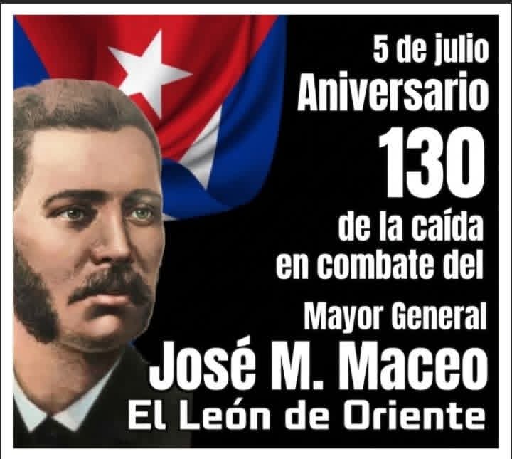 DailyPrezR1965's tweet photo. #GloriaEterna al León de Oriente.
#HoyEnLaHistoria
130 aniversario de la caída en Combate del Mayor General José M Maceo Grajales,el León de Oriente.
#EducaciónEncrucijada
#VillaClaraConTodos 
#CDRCuba https://t.co/npq6Oyu9zr