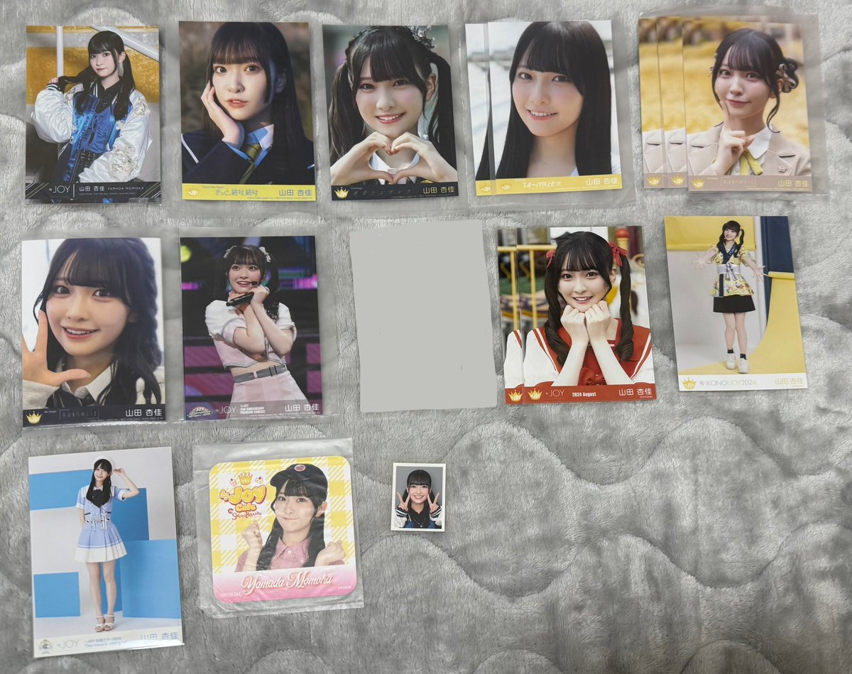 EqualRuru's tweet photo. ニアジョイ 生写真 トレ 交換
ミニフォト 特典 トレカ IDフォト コースター ステッカー

◯提供：画像のもの
村山 藤沢 山田 山野

◯希望：他ポストのもの、買取k(希望額も教えてください)

※現地トレ希望
(買取の場合は郵送可能) https://t.co/Htu2lUXDTO