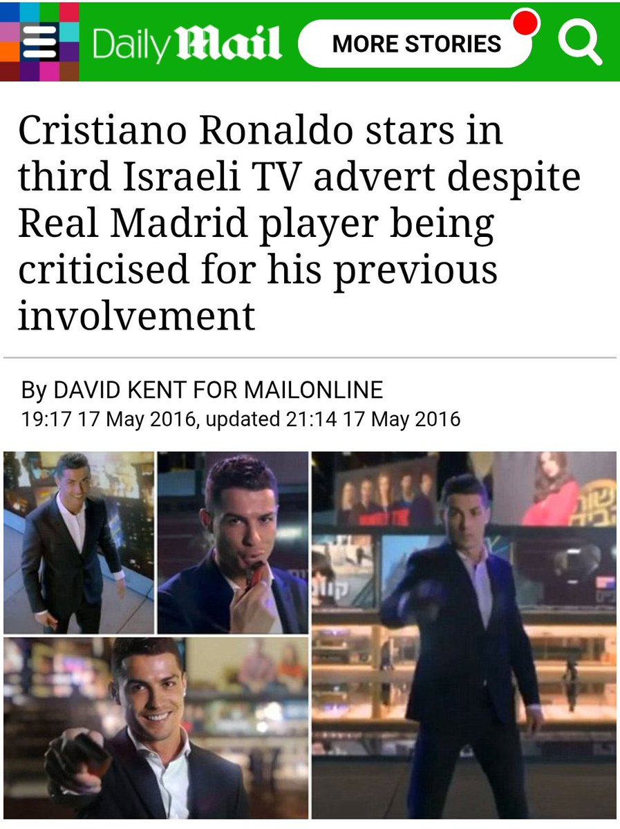 Mbakaza4L's tweet photo. A reminder of celebrities who support Israel’s genocide and should be unfollowed, a MUCH needed thread 🧵 

1) Cristiano Ronaldo https://t.co/DMERWIX9vN