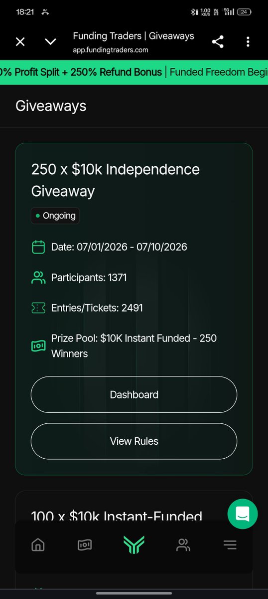 msctosmc's tweet photo. 🌟$2,500,000🌟
 worth of prizes given away!

250 years of independence. 250x10k $ traders declaring their own.
Follow @msctosmc and @fundingtraders

📌 Check out our pinned comment 250 Giveaway  for full details. https://t.co/r9BBTr20JD